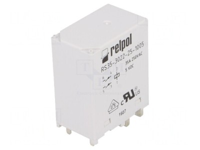 Releu electromagnetic DPST-NO 5VDC 35A RS35 foto