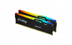 Memorie RAM Kingston, DIMM, DDR5, 32GB, 6000MHz, CL40, 1.35V, FURY Beast, Kit foto