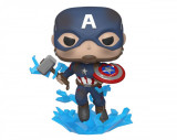 Avengers: Endgame POP! Movies Vinyl Figure Captain America w/Broken Shield &amp; Mj&ouml;lnir 9 cm, Funko