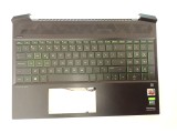 Carcasa superioara cu tastatura palmrest Laptop, HP, Pavilion Gaming 15-EC, TPN-Q229, taste verzi