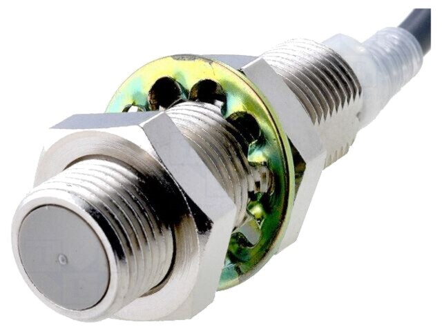 Senzor inductiv OMRON M12 0-2mm 20-264V AC IP67 cu 2 cabluri NO