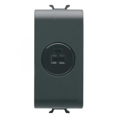 Priza audio si video 1M Gewiss Chorus negru GW12454