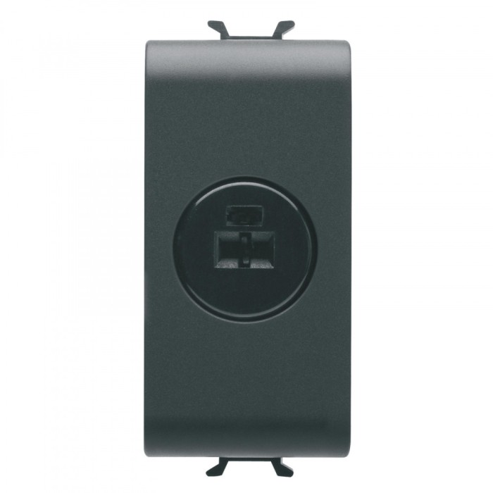 Priza audio si video 1M Gewiss Chorus negru GW12454