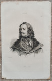 Petru I al Rusiei// gravura de carte sec. XIX