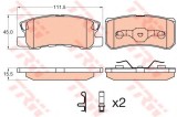 Set placute frana,frana disc MITSUBISHI OUTLANDER II (CW) (2006 - 2012) TRW GDB3595