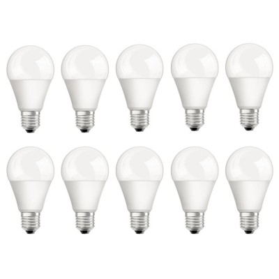 Set 10 becuri LED, putere 10W, soclu standard E27, lumina rece foto