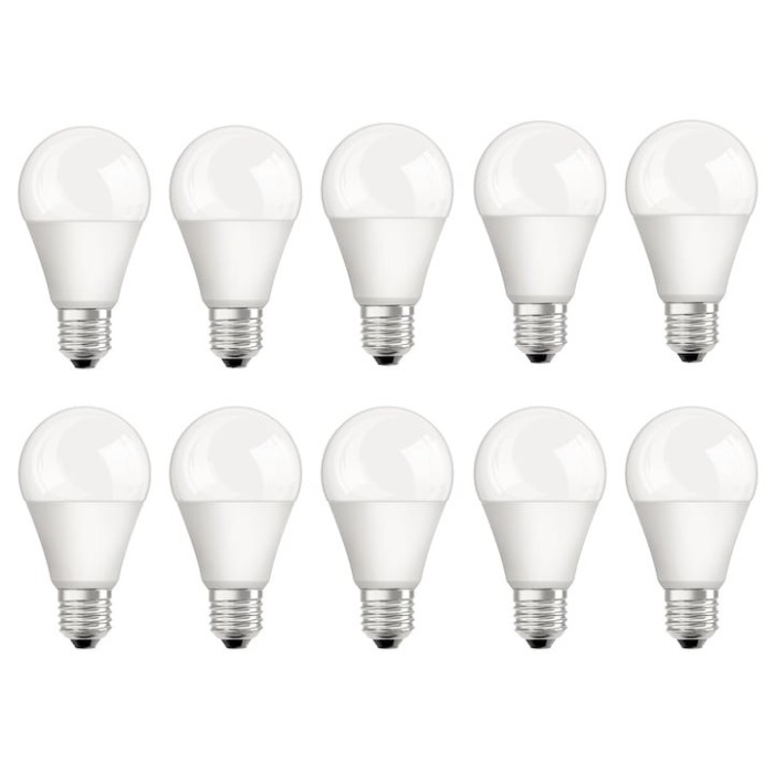 Set 10 becuri LED, putere 10W, soclu standard E27, lumina rece
