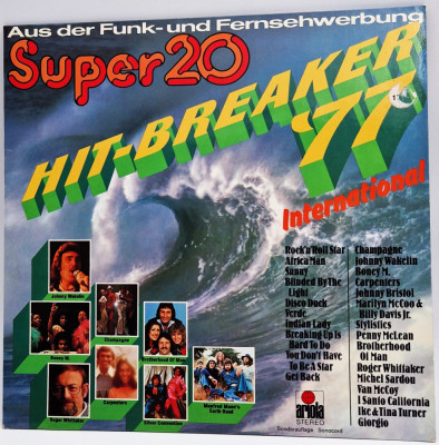 lp Various &amp;ndash; Super 20 Hit-Breaker &amp;#039;77 International 1977 NM / NM Ariola Germania foto