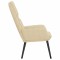 Scaun de relaxare, crem, material textil - 5