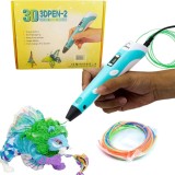 Creion 3D Pen 2 Inteligent pentru Desen Tridimensional, Albastru