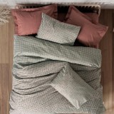 Cumpara ieftin Lenjerie Mote cu elastic 160x200 Caramiziu (Bumbac 100%)