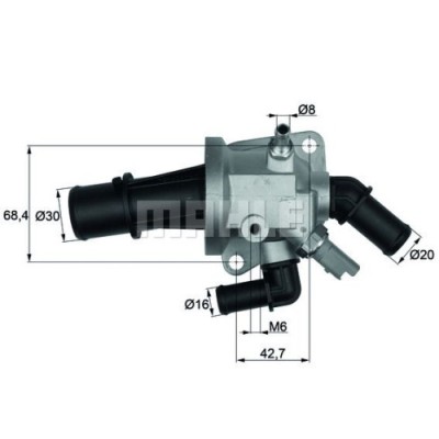 Termostat Opel Combo 2001-2011, Corsa C 2000-2006, Meriva 2003-2010, Tigra 2004-2009; Suzuki Ignis 2003-2008, Swift 2005-2010, Wagon R+ 2000-2008, MA foto
