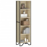 Biblioteca Gossi Stejar Sonoma 50x31x169 cm Lemn Prelucrat 5 Compartimente Rafturi Depozitare Living