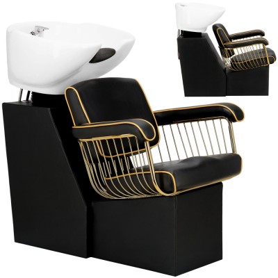 Salon de frizerie frizer stație de spălare Lorenzo bol ceramic mixer robinet handset foto