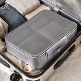 Organizator de calatorie cu curele de compresie, 40x30x12 cm, Gri, CMCLASS