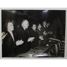 DELEGATIILE IUGOSLAVIEI SI CEHOSLOVACIEI LA CONGRESUL AL VIII - LEA AL P.C.I., ROMA , FOTOGRAFIE DE PRESA , 1956