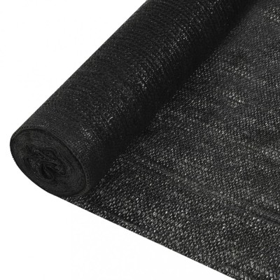 vidaXL Plasă pentru intimitate, negru, 1x50 m, HDPE, 195 g/m&amp;sup2; foto