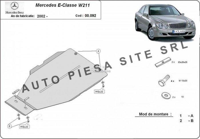 Scut metalic cutie viteze automata Mercedes E-Class W211 fabricat incepand cu 2002 APS-00,092