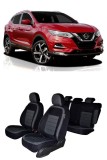 Cumpara ieftin Set huse scaune material textil dedicate NISSAN QASHQAI 2021- 2024 (SCAUNE SPORT, BANCHETA FRACTIONATA, TEKNA PLATINUM SKY PACK DESIGN)