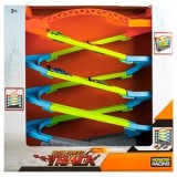 Pista de curse cu 4 niveluri si 4 masini, Multicolor, Plastic, CMCLASS
