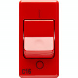 Siguranta automata - FOR DEDICATED LINES - 1P+N 16A 3kA 6mA CHARACTERISTIC C - 1 MODULE - RED - SYSTEM