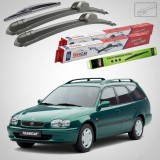 Cumpara ieftin Ștergătoare Toyota Corolla E11 Estate 1997-2001 | Set Față și Spate Flat &ndash; TeamCar&reg;
