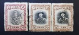 Iran (Persia) 1950 - Set 3 Timbre Definite Bicolore &bdquo;Șahul Mohammad Reza Pahlavi &icirc;n Uniformă Militară de Mareșal și Ținută de Cercetaș / Scout&rdquo; -CLF1