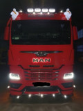 Sigla capota cromata MAN iluminata LED ALB TGX 2021