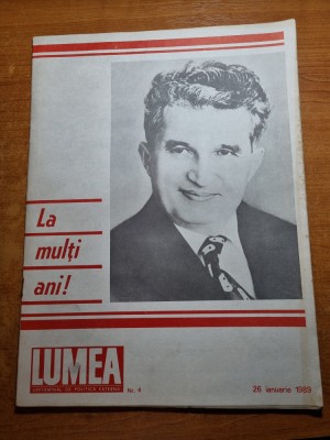 revista lumea 26 ianuarie 1988 - ziua de nastere a lui ceausescu foto