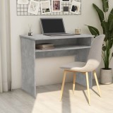 Birou, gri beton, 90 x 50 x 74 cm, lemn prelucrat