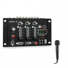 Resident DJ DJ-21 BT DJ-Mixer Consola pentru mixare, set, bluetooth, USB, microfon, culoare neagra foto