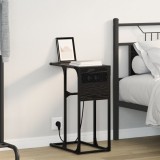 vidaXL Noptieră Stejar negru 41.5 x 26 x 60.5 cm Lemn compozit