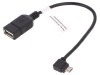 Cablu OTG USB 2.0 USB A la Micro USB unghiular, Digitus