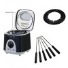 Friteuza si aparat de Fondue Rosberg, 950 W, 1 l, 80-190 C, acoperire antiaderenta, 6 furculite