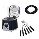 Friteuza si aparat de Fondue Rosberg, 950 W, 1 l, 80-190 C, acoperire antiaderenta, 6 furculite