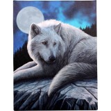 Tablou Canvas Lisa Parker Guardian of the North 19x25cm Lup Alb Decorativ Fantasy