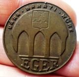 I.598 INSIGNA UNGARIA CASTELUL EGER v&aacute;ra bar&aacute;ti k&ouml;re 27mm