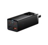 INCARCATOR RETEA Baseus GaN3 Pro Powerstrip, QC 65W, 1xAC, 2xUSB Type-C Output 5V/3A, 2xUSB, include cablu USB Type-C la USB Type-C 100W, 1m, negru &quot;P