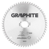Disc circular vidia, pentru aluminiu, 100&nbsp;dinti, 250x30 mm, Graphite&nbsp; GartenVIP DiyLine
