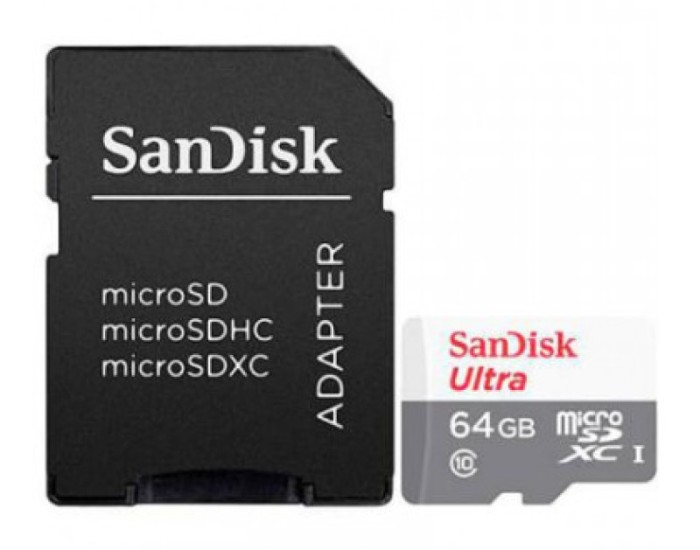 Card de Memorie MicroSDHC SanDisk , 64GB, Adaptor SD, Class