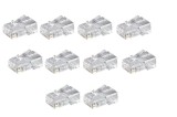 Set 10 mufe internet RJ45 CAT5 8p8c cablu push rotund Goobay 58627-10