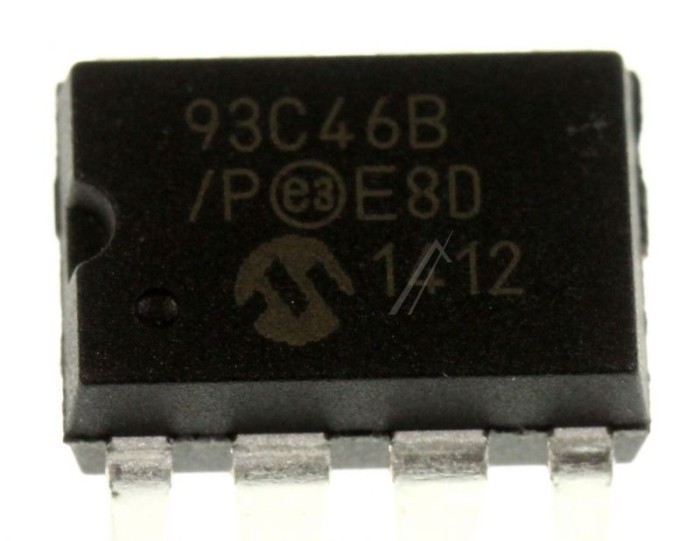 C.I., EEPROM SERIAL 1K, DIP8 93C46B/P MICROCHIP