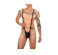 Bikini String Bodysuit Barbati, Negru, S-L foto