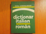 DICTIONAR ITALIAN - ROMAN (PENTRU UZUL ELEVILOR) de DOINA CONDREA-DERER 1975