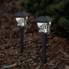 Lampa solara LED - model fluturi - negru, alb cald - 9 x 9 x 25 (+9) cm, Garden Of Eden