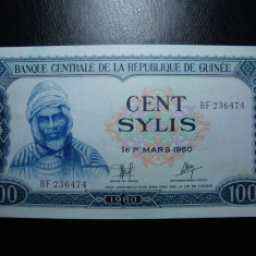 GUINEEA 100 SYLIS 1971 UNC-
