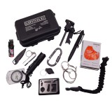 Kit supravietuire IdeallStore&reg;, True Helper, 13 elemente multifunctionale, negru