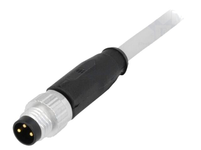 Conector M8 tată 3 pini drept cu cablu 10m PVC HARTING