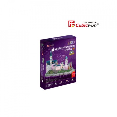 Cubic Fun - Puzzle 3D Led Castelul Neuschwanstein 128 Piese foto