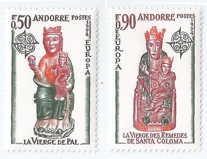 |Andorra, posta franceza, Europa CEPT, 1974, MNH